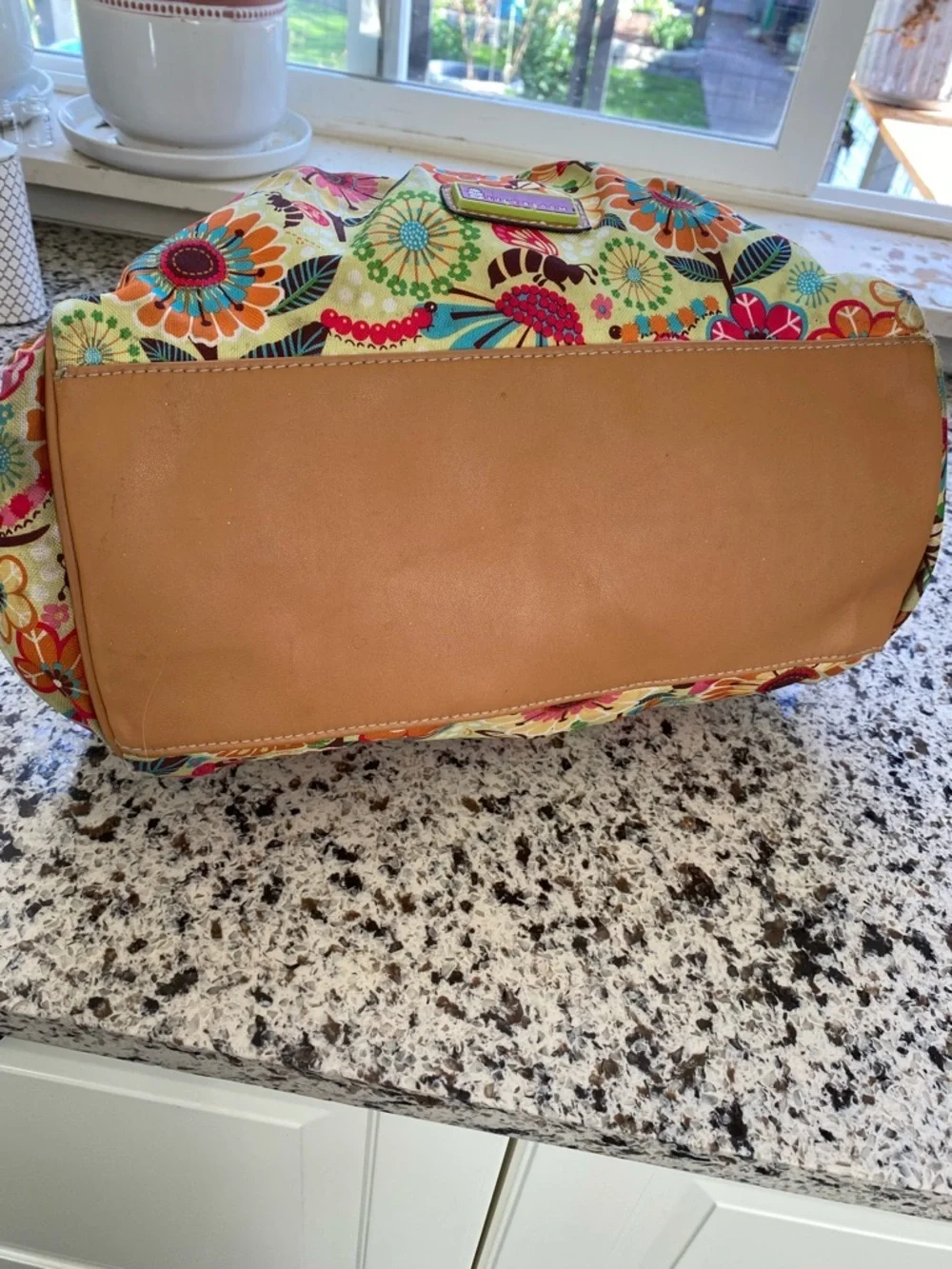 LILY BLOOM Landon Busy Bee Floral Printed Satchel Bag